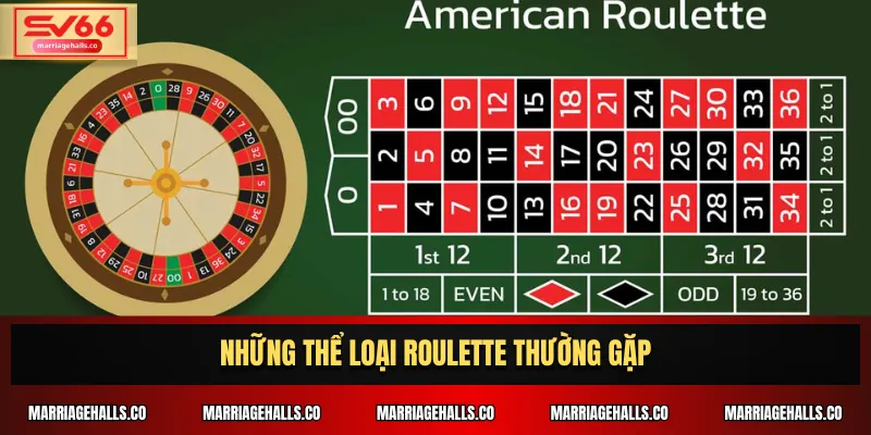 Những thể loại Roulette thường gặp